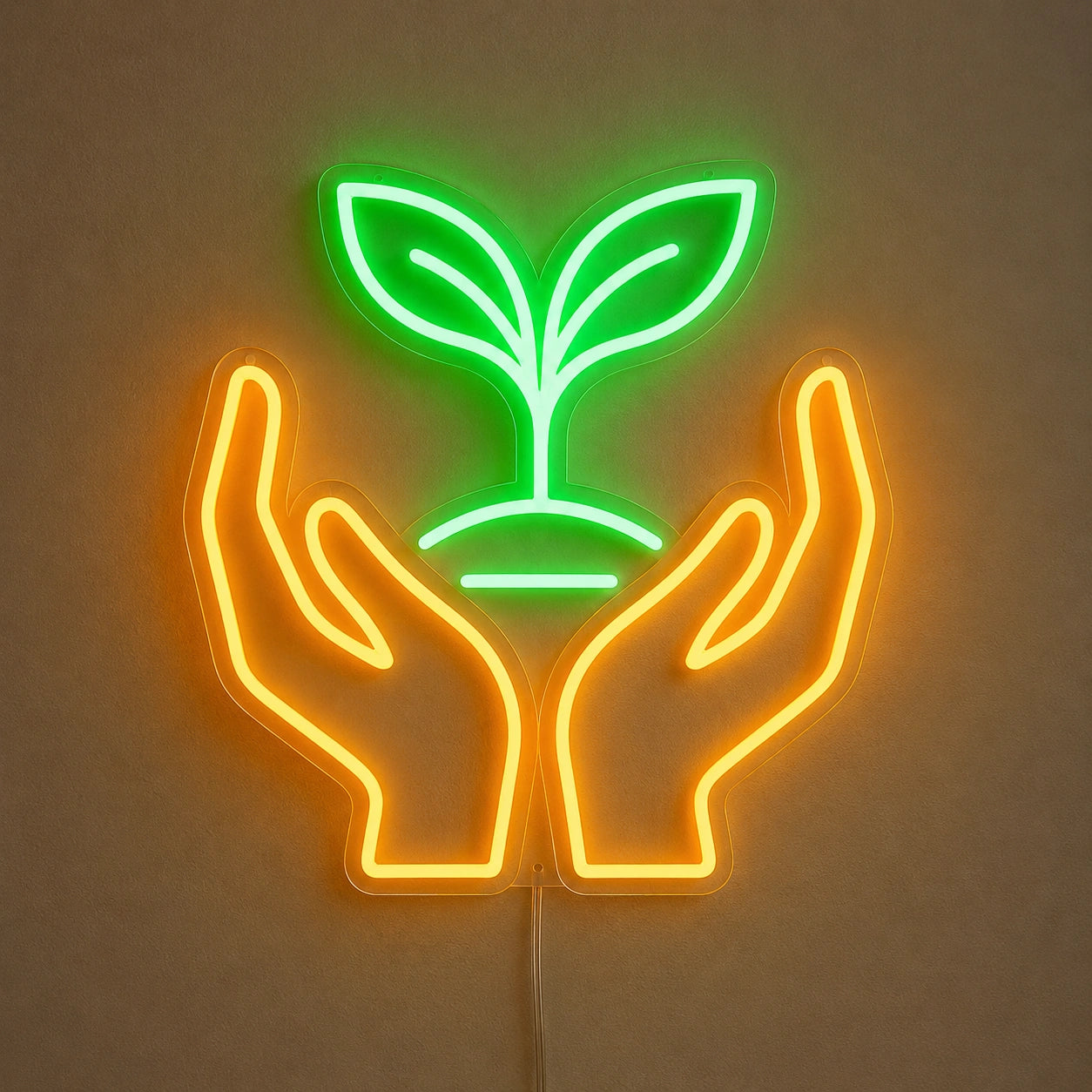 Hands Sprout Neon Sign LED Neon Sign main product image