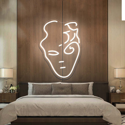 Handsome Face Artistic Neon Signs Wall Art Led Signs - Shineneon