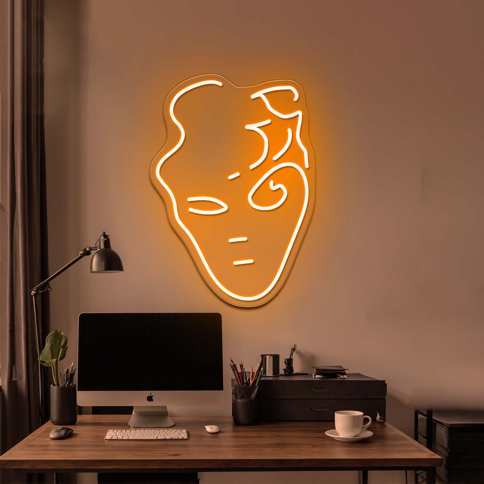 Handsome Face Artistic Neon Signs Wall Art Led Signs - Shineneon