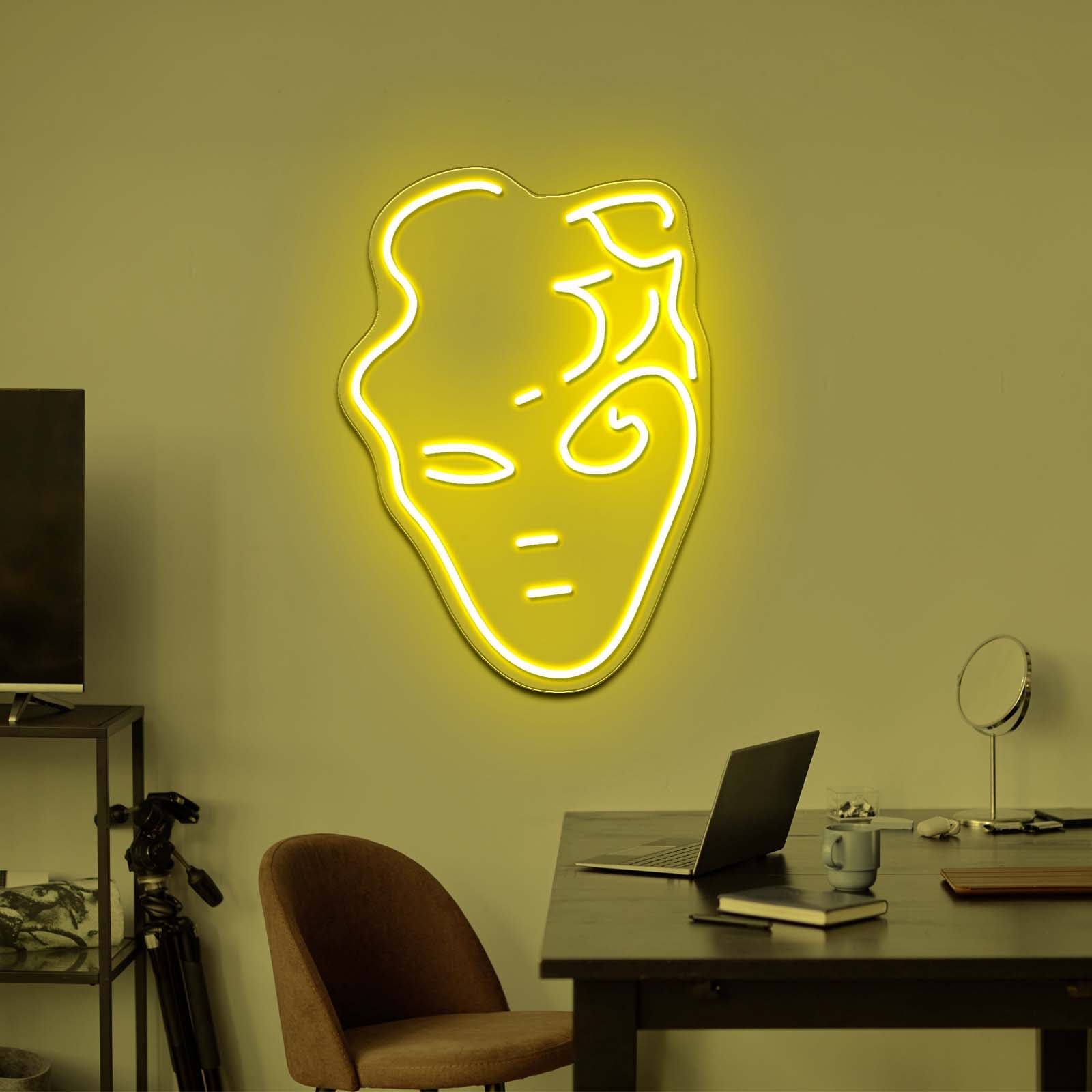 Handsome Face Artistic Neon Signs Wall Art Led Signs - Shineneon