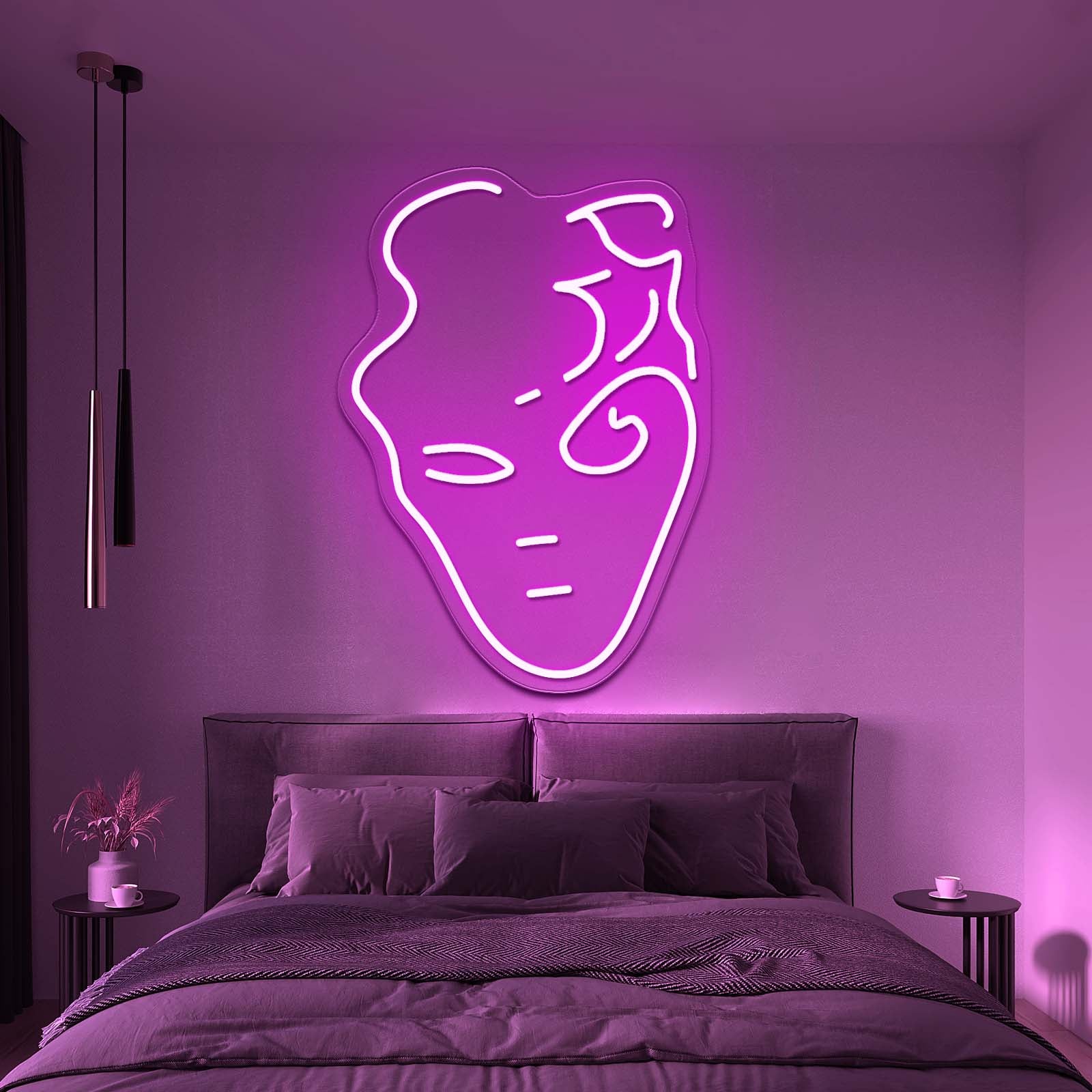 Handsome Face Artistic Neon Signs Wall Art Led Signs