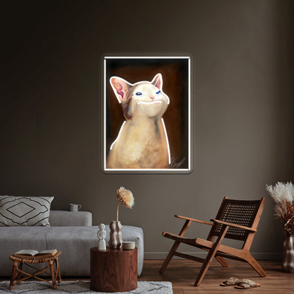Handsome Pop Cat Artwork Large Neon Signs - Shineneon