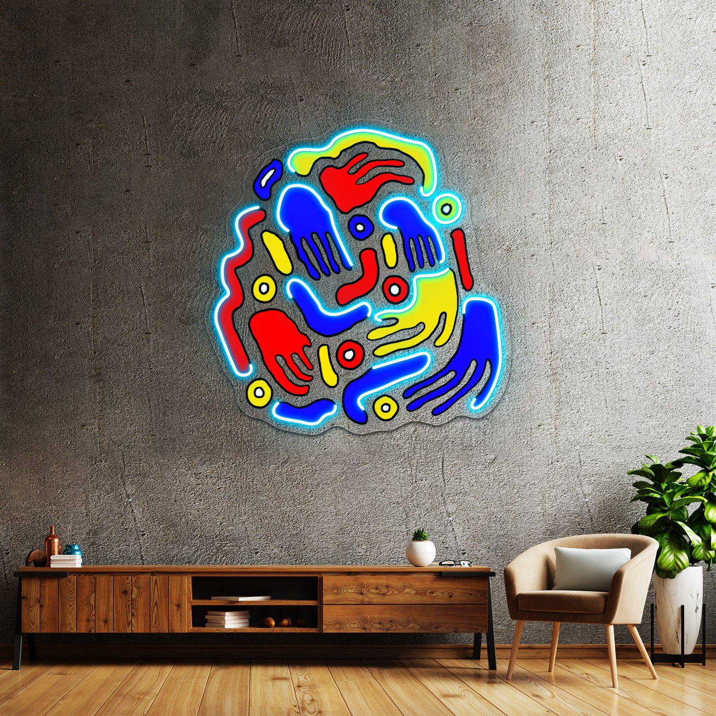 Handsy Wall Artwork Neon Signs