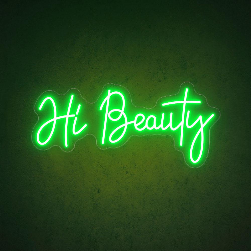 Handwritten Pink Hi Beauty Salon Led Neon Sign | Shineneon