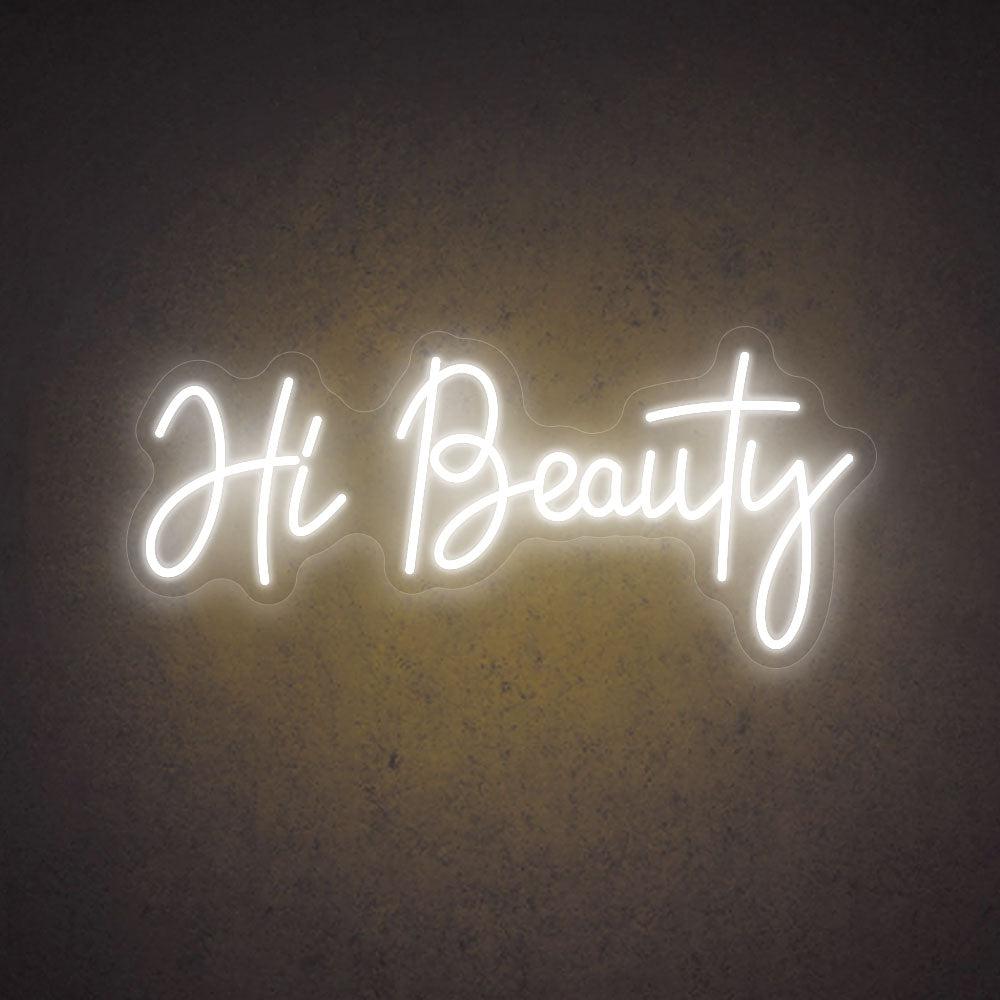 Handwritten Pink Hi Beauty Salon Led Neon Sign | Shineneon
