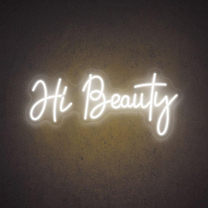 Handwritten Pink Hi Beauty Salon Led Neon Sign | Shineneon