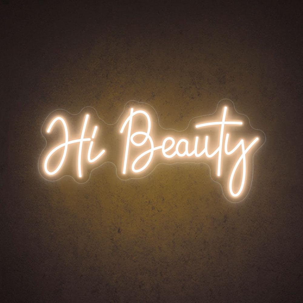 Handwritten Pink Hi Beauty Salon Led Neon Sign | Shineneon