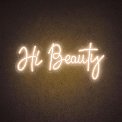 Handwritten Pink Hi Beauty Salon Led Neon Sign | Shineneon