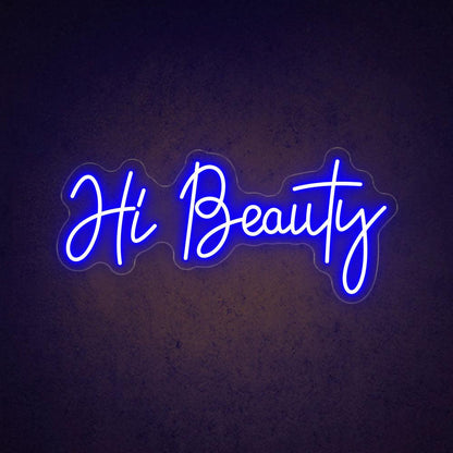 Handwritten Pink Hi Beauty Salon Led Neon Sign | Shineneon