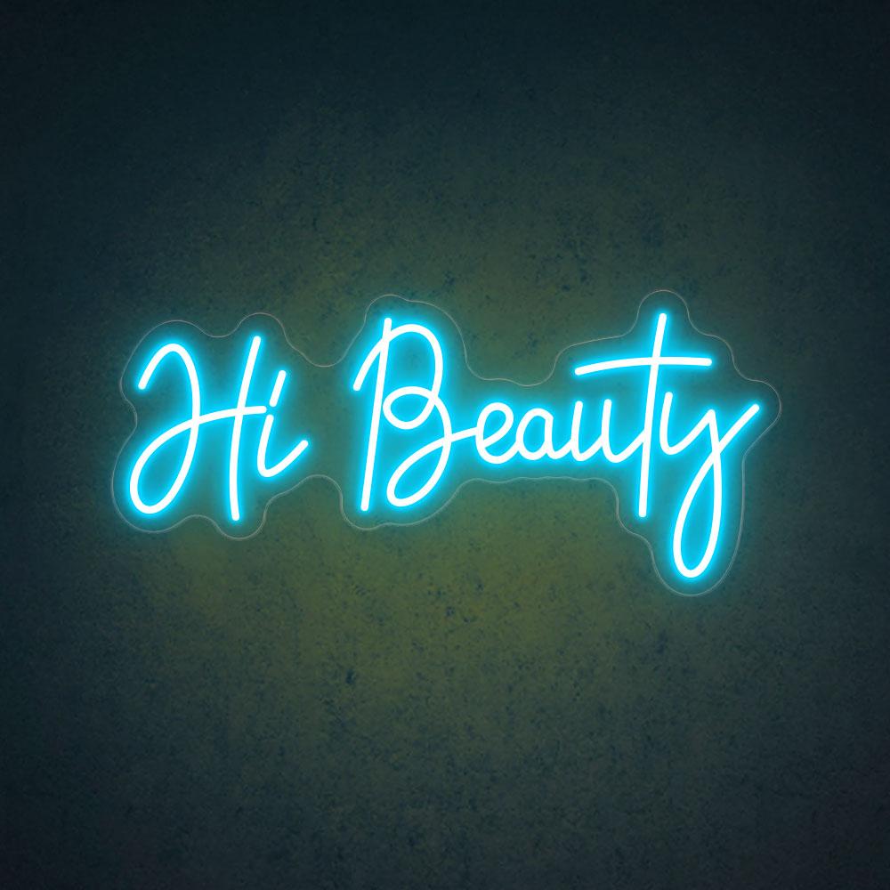 Handwritten Pink Hi Beauty Salon Led Neon Sign | Shineneon