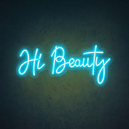 Handwritten Pink Hi Beauty Salon Led Neon Sign | Shineneon