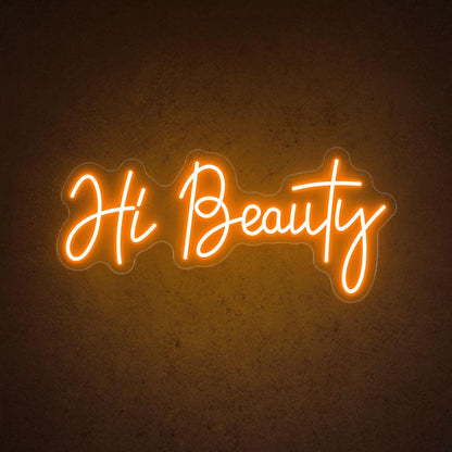 Handwritten Pink Hi Beauty Salon Led Neon Sign | Shineneon