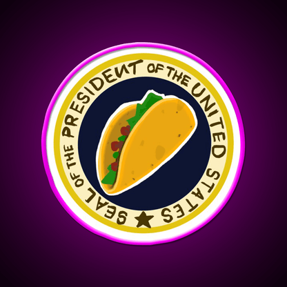 Handwritten Taco Potus Taco Led Neon Sign Mexican Food Sign Rgb Color - Shineneon