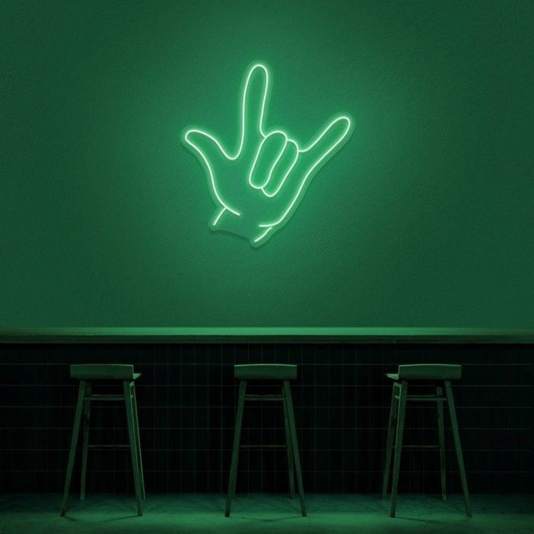 Hang Loose Hand Gesture Led Sign Business Neon Sign - Shineneon