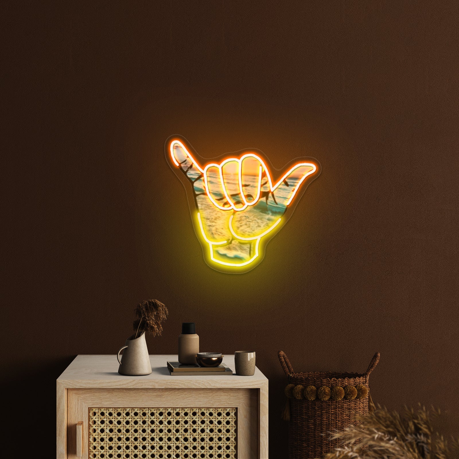 Hang Loose Neon Light Signs Custom