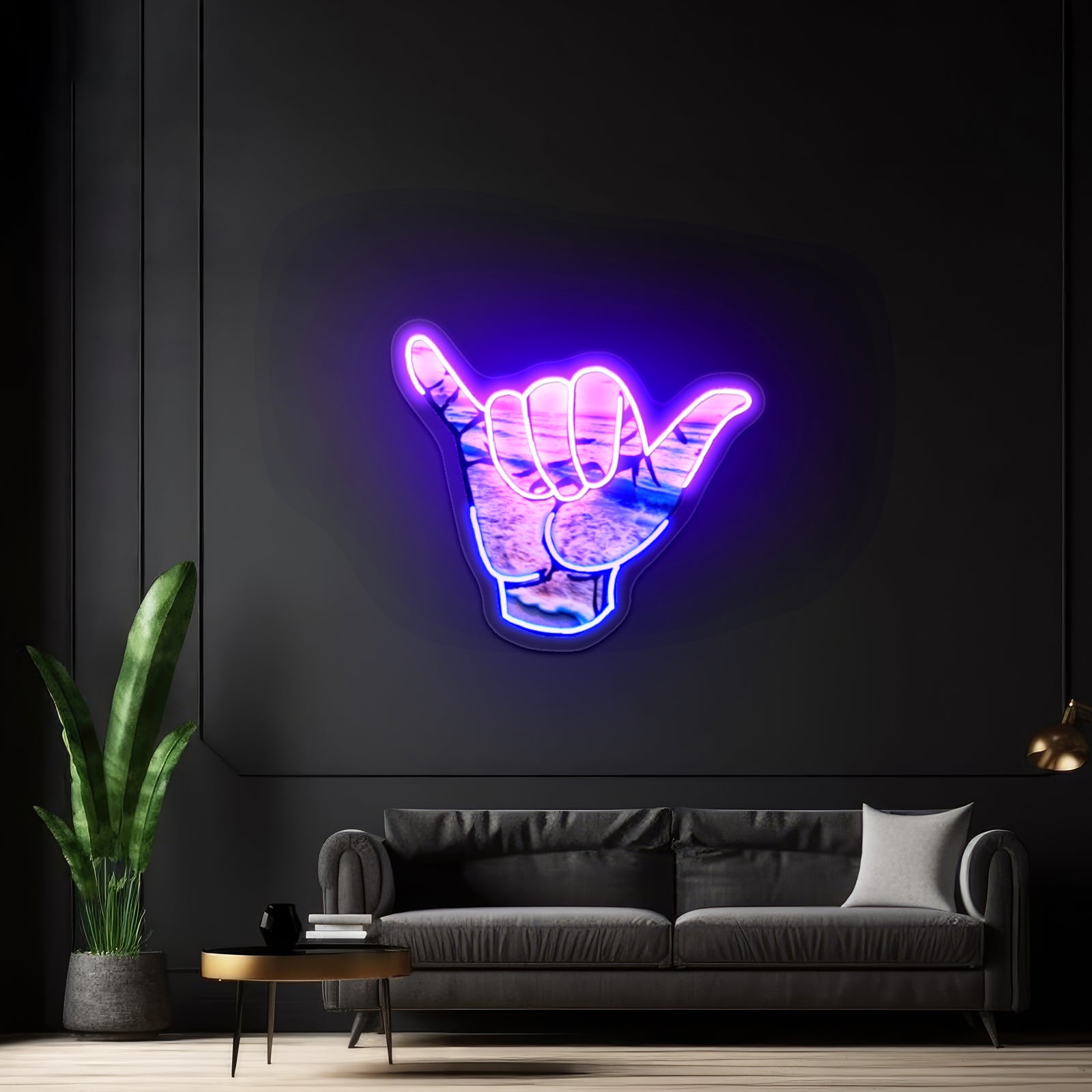 Hang Loose Neon Light Signs Custom