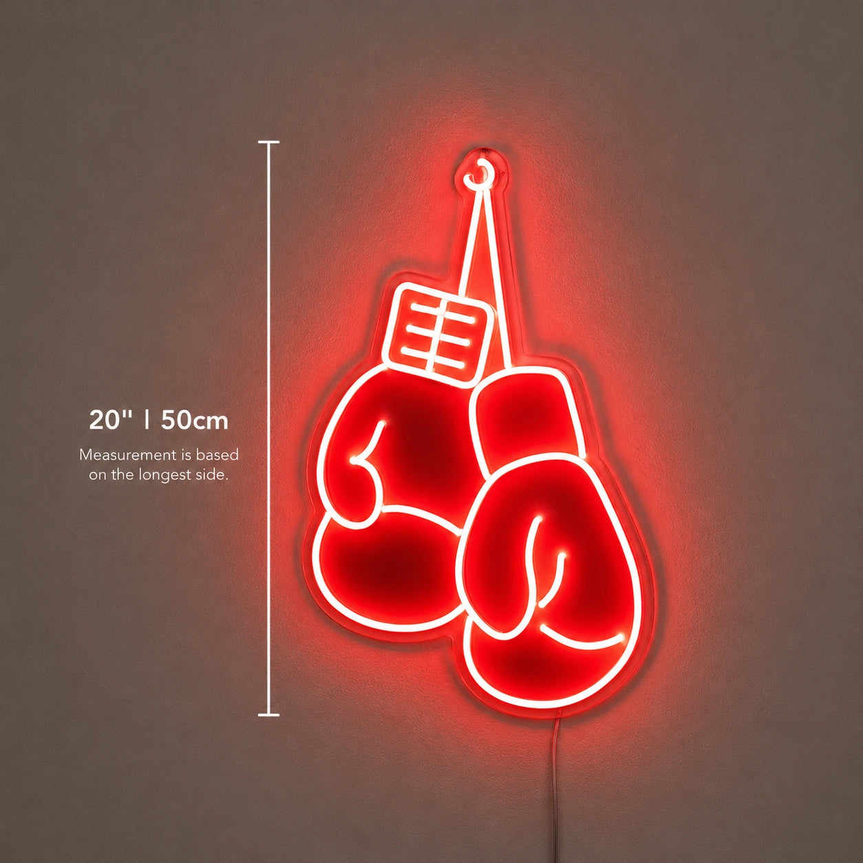Hanging Boxing Gloves Neon Sign LED Neon Sign size image