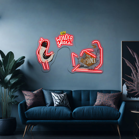 Hank The Page Artwork Large Neon Signs