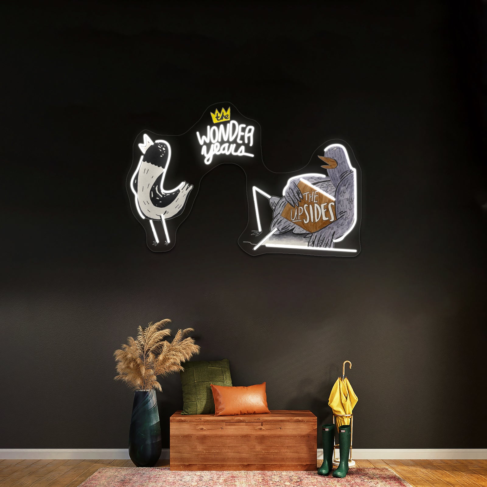 Hank The Page Artwork Large Neon Signs