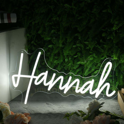 Hannah White Led Neon Sign - Shineneon