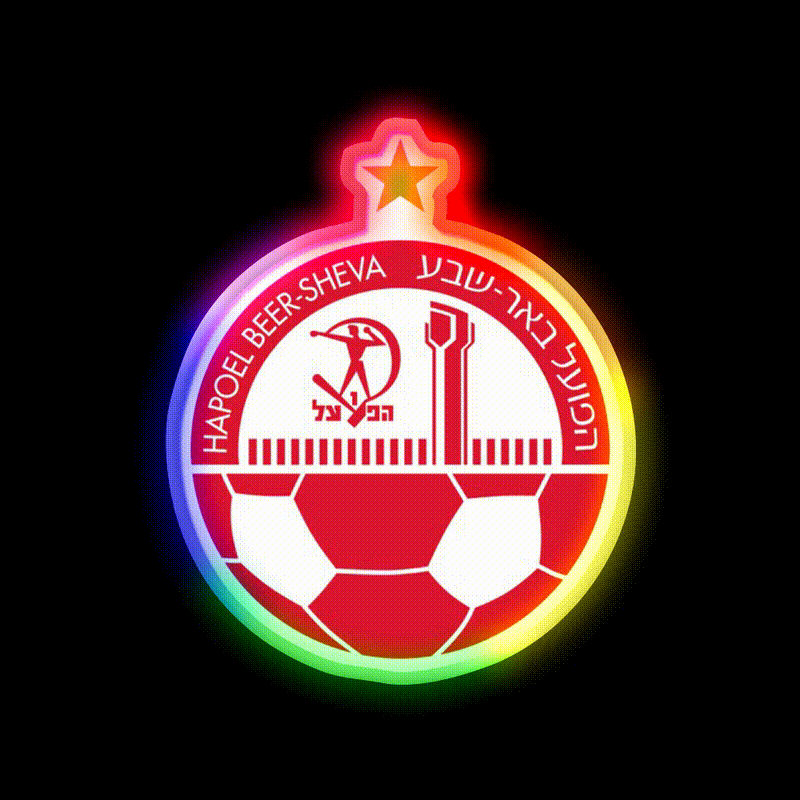 Hapoel Beer Sheva Beer Bar Decor Led Neon Sign Rgb Color - LED neon sign close-up detail