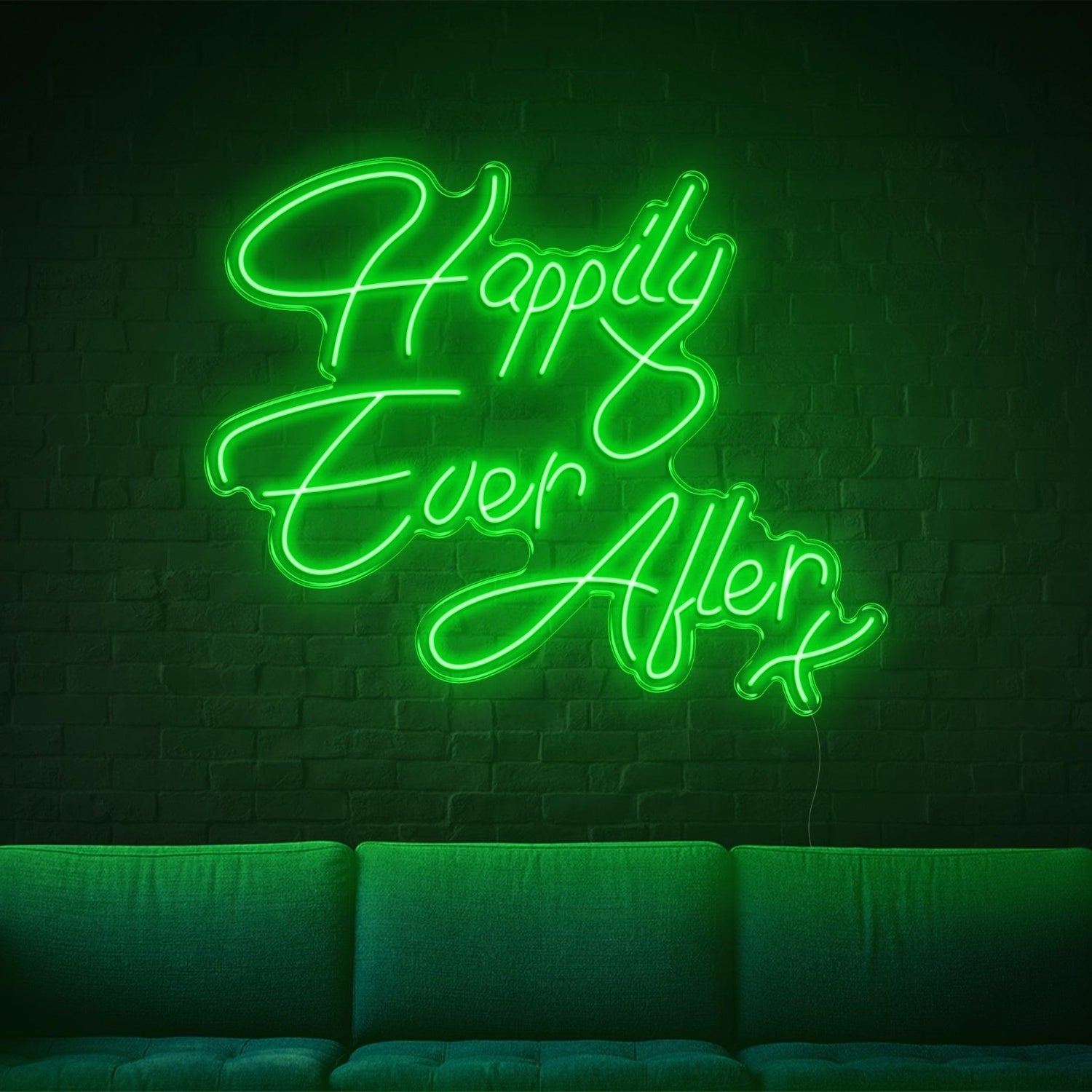 Happily Ever After Blue Script Led Neon Sign For Wedding Home Decor | Shineneon