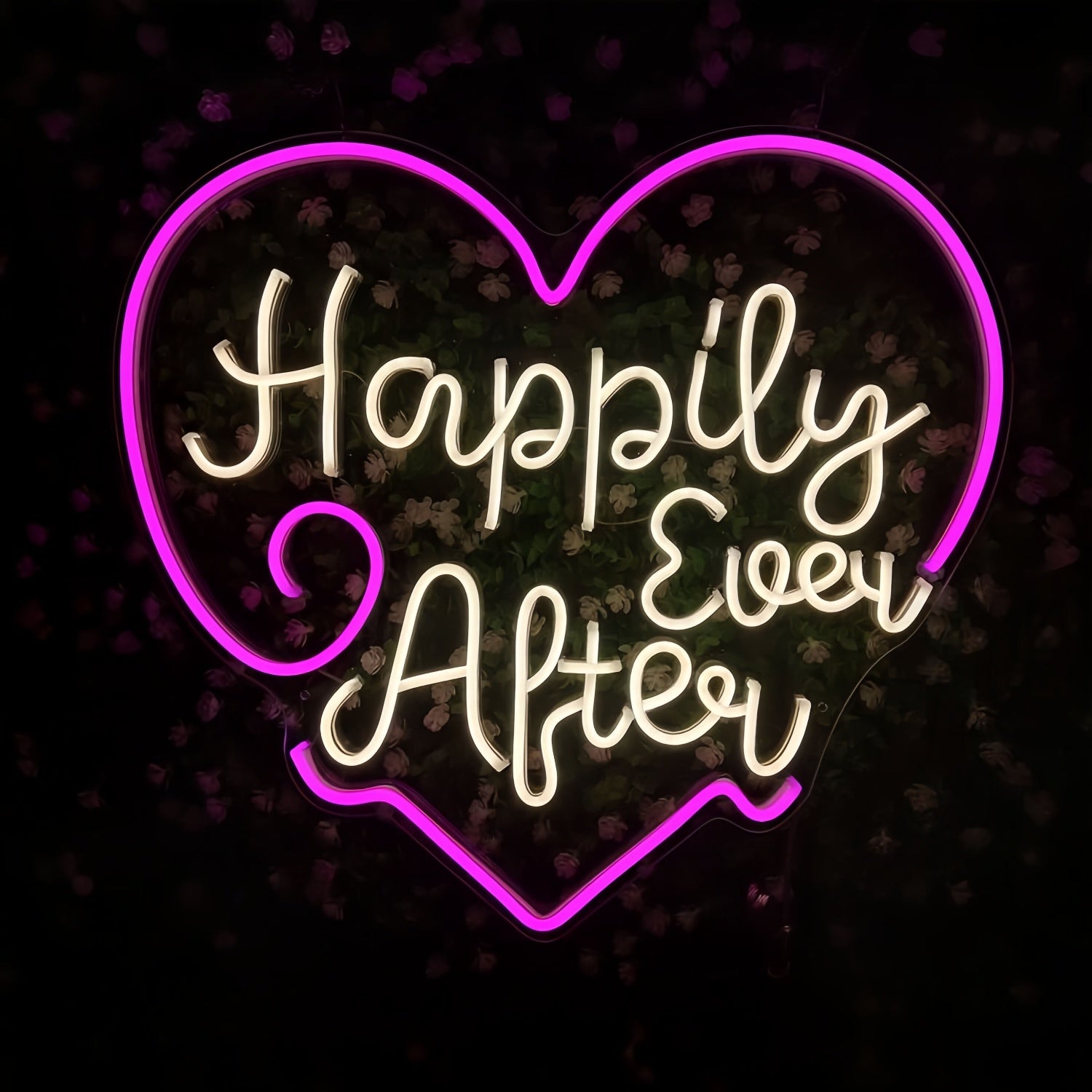 Happily Ever After Heart Wedding Decor Neon Sign | Shineneon