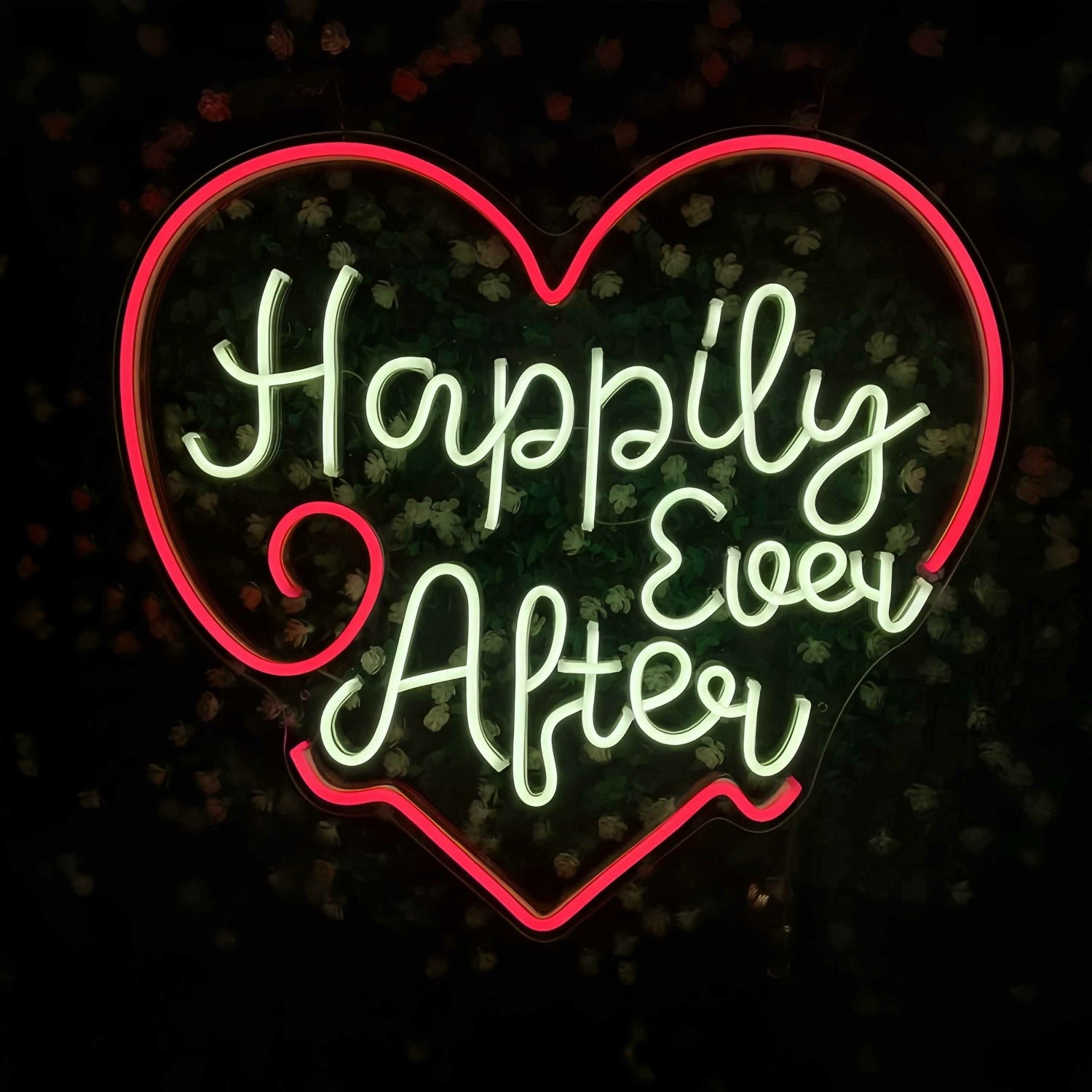 Happily Ever After Heart Wedding Decor Neon Sign | Shineneon