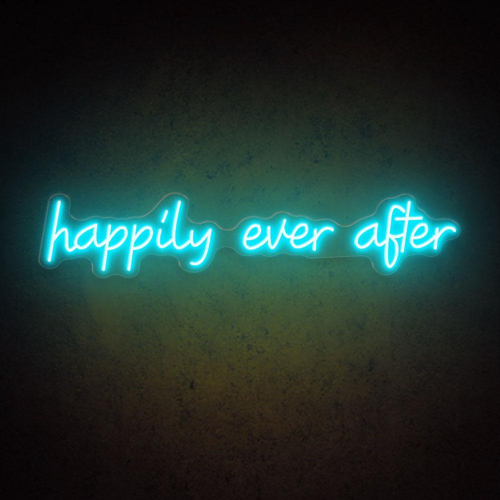 Happily Ever After Led Neon Sign Rustic Wedding Decor | Shineneon