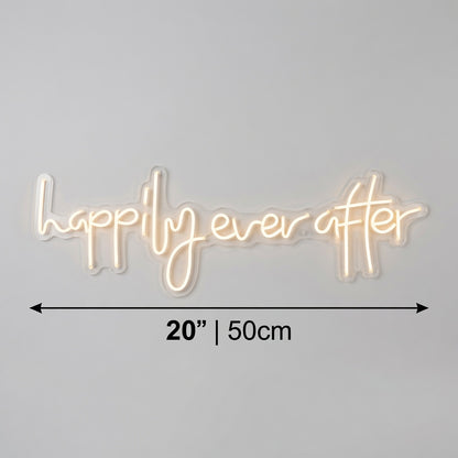Happily Ever After LED Neon Sign Wall Decor - 04 Size Image