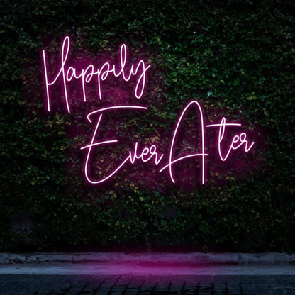 Happily Ever After Soft Pink-Purple Led Neon Sign For Wedding Outdoor Decor | Shineneon