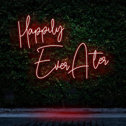Happily Ever After Soft Pink-Purple Led Neon Sign For Wedding Outdoor Decor | Shineneon