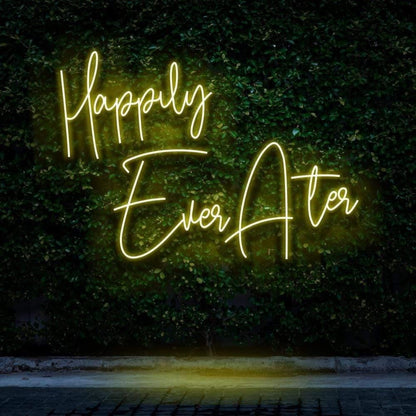 Happily Ever After Soft Pink-Purple Led Neon Sign For Wedding Outdoor Decor | Shineneon
