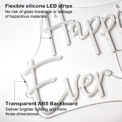 Happily Ever After Warm White Led Neon Sign Wedding Home Decor - Shineneon