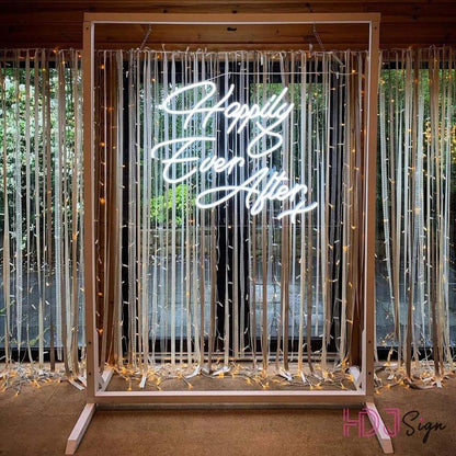 Happily Ever After White Script Led Neon Sign Wedding Decor | Shineneon
