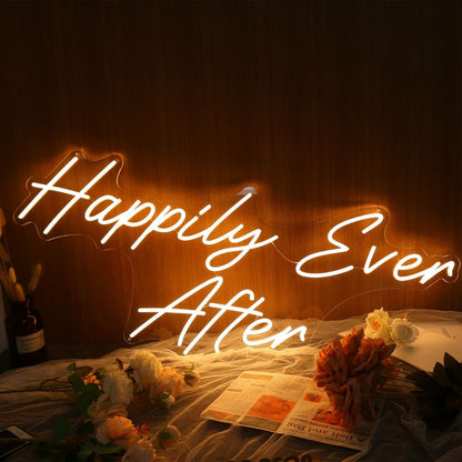 Happily Ever After Yellow Led Neon Sign | Shineneon