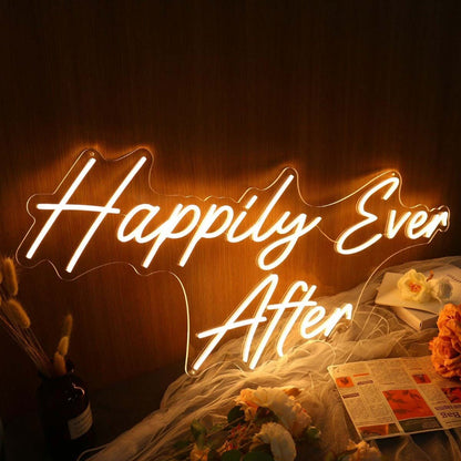 Happily Ever After Yellow Led Neon Sign - Shineneon