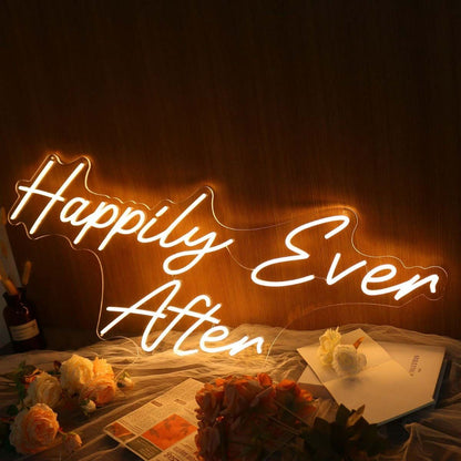 Happily Ever After Yellow Led Neon Sign - Shineneon