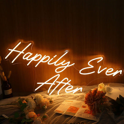 Happily Ever After Yellow Led Neon Sign - Shineneon