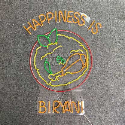 Happiness Is Biryani Led Neon Sign Led Decor | Shineneon