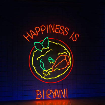 Happiness Is Biryani Led Neon Sign Led Decor | Shineneon