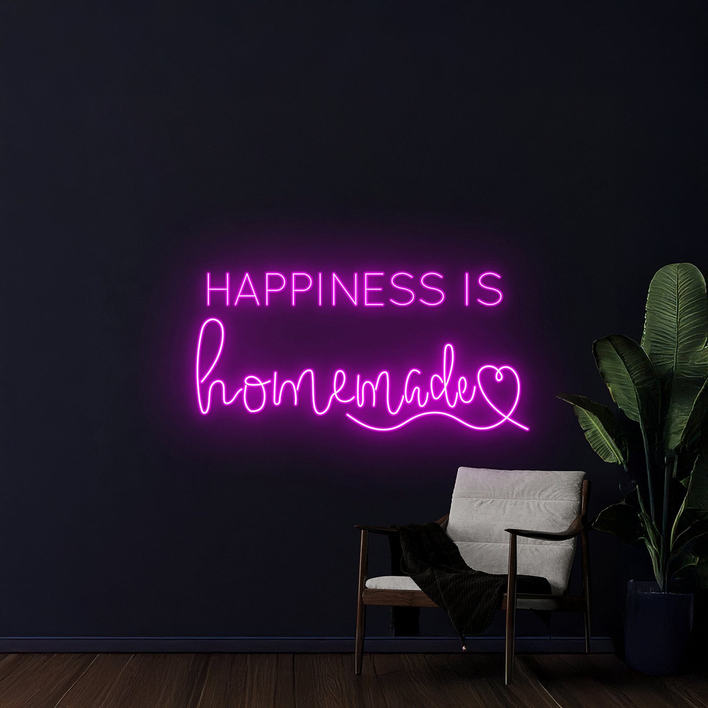 Happiness Is Home Made Neon Sign