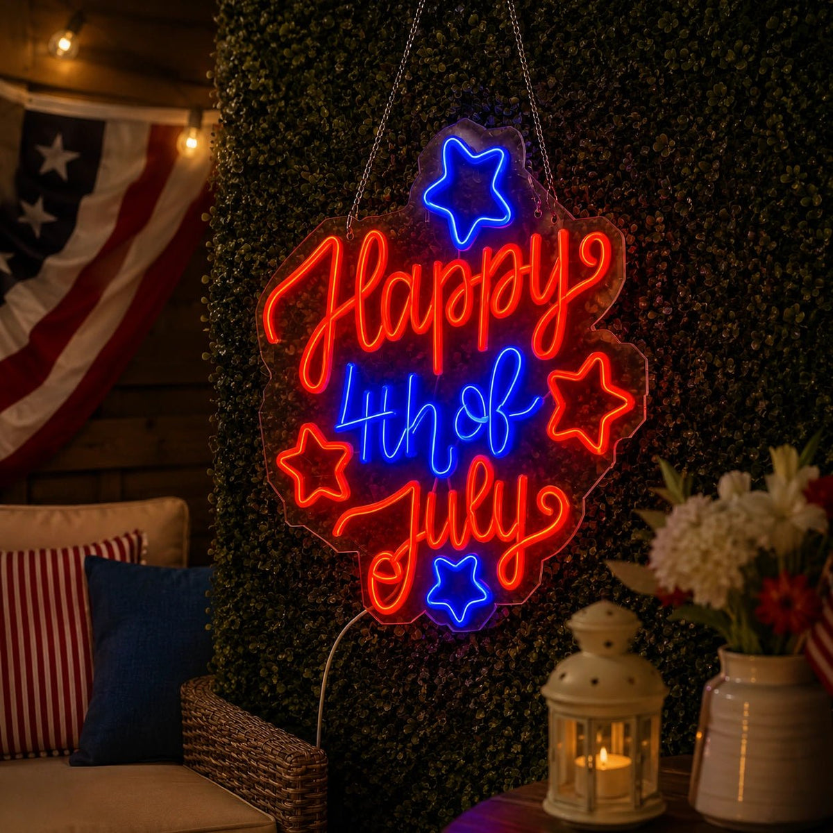 Happy 4th Of July LED Neon Sign - Shineneon