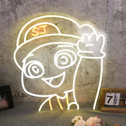 Happy Anime Boy Custom Led Neon Sign - Shineneon