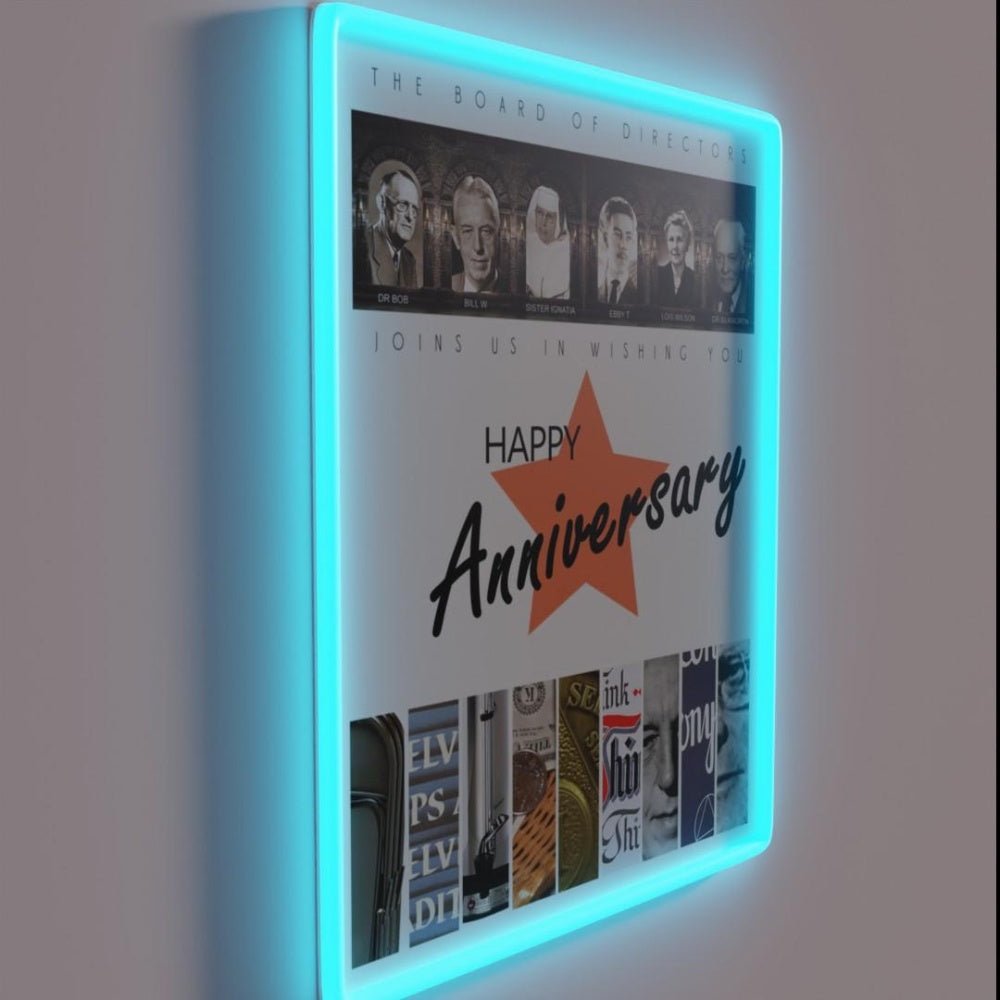 Happy Anniversary The Aa Board Of Directors Rgb Led Neon Sign - Shineneon