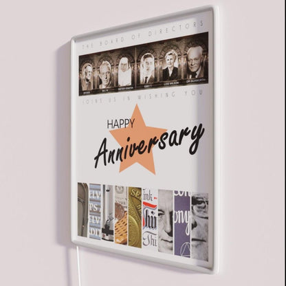 Happy Anniversary The Aa Board Of Directors Rgb Led Neon Sign - Shineneon