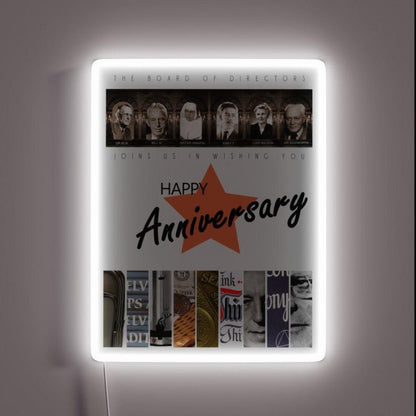 Happy Anniversary The Aa Board Of Directors Rgb Led Neon Sign - Shineneon
