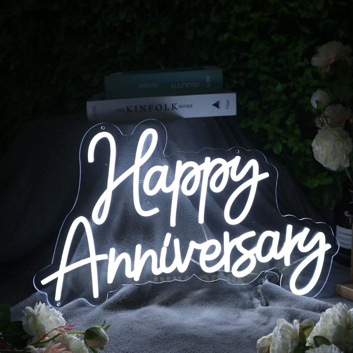 Happy Anniversary White Led Neon Sign | Shineneon