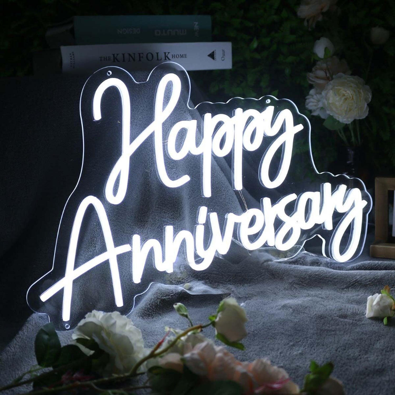 Happy Anniversary White Led Neon Sign - Shineneon
