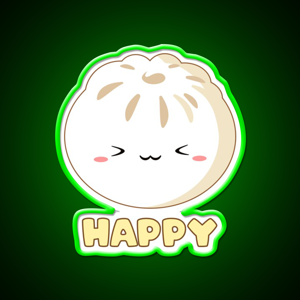 Happy Bao Led Neon Sign Chinese Food Rgb Color